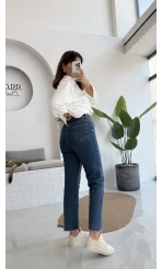 Callista Straight Leg Koyu Mavi Jean Pantolon - Kod: 1653