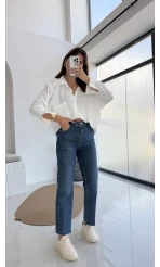 Callista Straight Leg Koyu Mavi Jean Pantolon - Kod: 1653