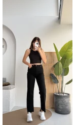 Callista Straight Leg Siyah Jean Pantolon - Kod: 1658