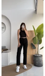 Callista Straight Leg Siyah Jean Pantolon - Kod: 1658