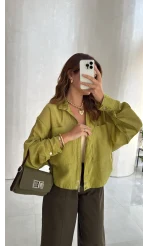 Camilla Transparan Ceket - Yeşil - Kod: 9753