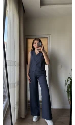 Captive Yelekli Lacivert Takım