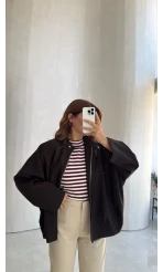 Carlotta Pileli Bomber Ceket - Acı Kahve - Kod: 7781