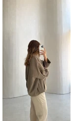 Carlotta Pileli Bomber Ceket - Haki - Kod: 7781