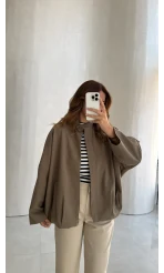 Carlotta Pileli Bomber Ceket - Haki - Kod: 7781