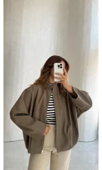 Carlotta Pileli Bomber Ceket - Haki - Kod: 7781