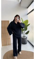 Carly Polo Yaka Triko Takım - Lacivert