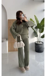 Carly Polo Yaka Triko Takım - Yeşil