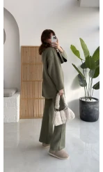 Carly Polo Yaka Triko Takım - Yeşil