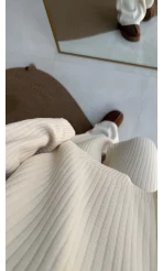 Caroline Triko Takım - Krem - Kod: 7207