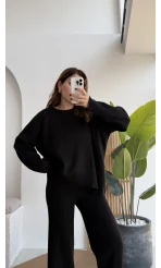 Caroline Triko Takım - Siyah - Kod: 7207