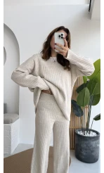 Caroline Triko Takım - Taş - Kod: 7207