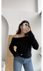 Caterina Madonna Yaka Kazak Siyah Kod: 25040