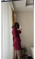 Catherine Bordo Cepli Elbise