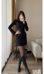 Catherine Siyah Cepli Elbise
