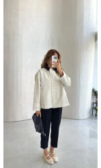 Cecily Kemerli Havuç Pantolon - Lacivert - Kod: 3706
