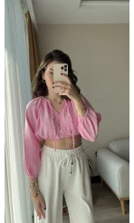 Cedriic Beli Lastikli Bluz