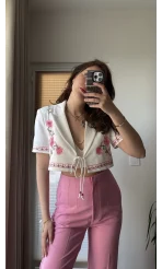 Çiçek Desenli Ceket