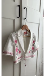 Çiçek Desenli Ceket