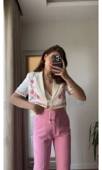 Çiçek Desenli Ceket