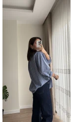 Çizgili Mavi Gömlek