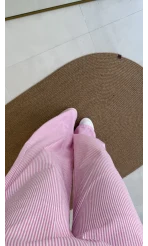 Çizgili Pembe Pantolon