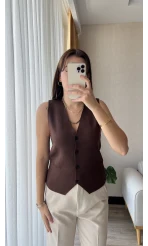 Clasic Acı Kahve Yelek