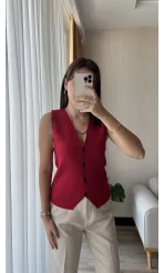 Clasic Kırmızı Yelek