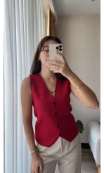 Clasic Kırmızı Yelek