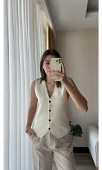 Clasic Krem Yelek
