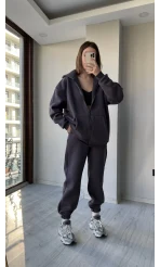 Clou Füme Oversize Hırkalı Takım