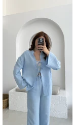 Colmar Müslin Pamuk Takım Mavi