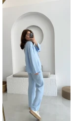 Colmar Müslin Pamuk Takım Mavi