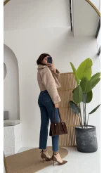 Crema Crop Kürk Mont Taş Kod - Kod: 9620