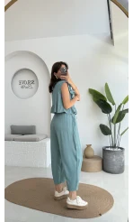 Cute Volanlı Pensli Takım - 1000-4000 - Yeşil