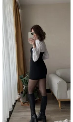 Dakota Siyah Gömlek Elbise