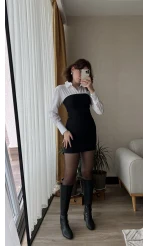 Dakota Siyah Gömlek Elbise