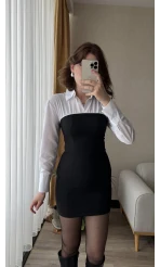 Dakota Siyah Gömlek Elbise