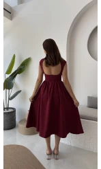 Daphne Elbise - Bordo - 2596