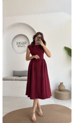 Daphne Elbise - Bordo - 2596
