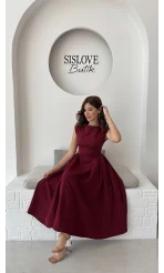 Daphne Elbise - Bordo - 2596