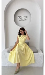 Daphne Elbise - Sarı - 2596