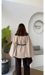 Davina Kaşe Kemer Detay Panço - Latte - Kod: 8014