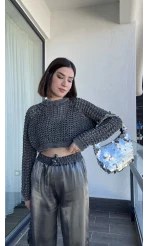 Delly Yıkamalı Crop