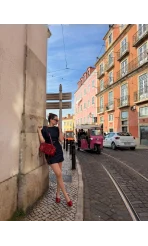 Denim Balon Kol Mini Elbise - Lacivert