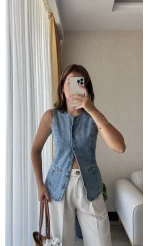 Denim Yelek