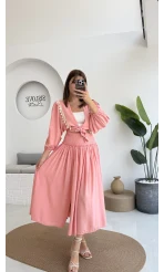 Deniz Kabuklu Etek Takım Pembe