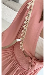 Deniz Kabuklu Etek Takım Pembe