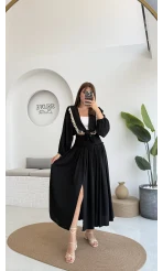 Deniz Kabuklu Etek Takım Siyah