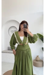 Deniz Kabuklu Etek Takım Yeşil